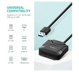 Slika izdelka: Ugreen 20611 USB 3.0 v SATA adapter za 2,5"/3,5" SATA HDD/SSD