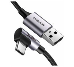 Slika izdelka: Ugreen USB A 2.0 na USB-C kotni kabel 1m - polybag