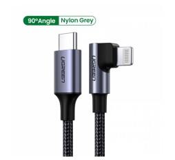 Slika izdelka: Ugreen MFI kotni kabel USB-C na Lightning 1,5m - box