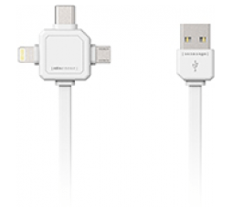 Slika izdelka: USB kabel USB-C 3 in 1, bel 