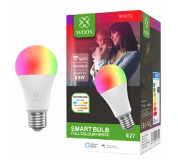 Slika izdelka: WOOX R9074 Smart WiFi LED E27 10W RGB 2700K-6500K zatemnilna pametna žarnica