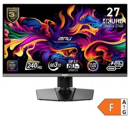 Slika izdelka: Zaslon MSI MPG 272URX QD-OLED 27" / 4K UHD / 240Hz / 0,03ms (GTG) / črn – nastavljiv po višini - PD 98W