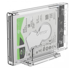 Slika izdelka: Zunanje ohišje za HDD/SSD 2,5'', USB 3.0 UASP v SATA3, prozorno, ORICO 2159U3